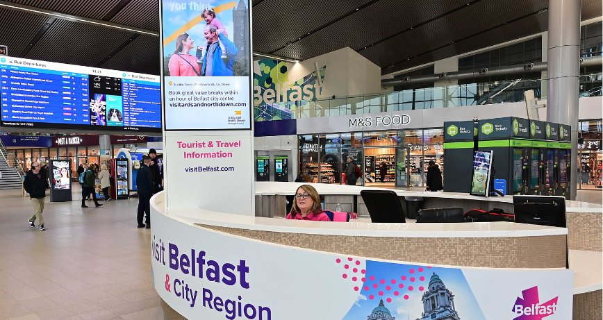 Visitor Information Desk at Belfast Grand Central Station